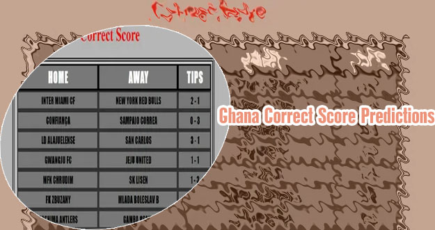 Correct score predictions and tips